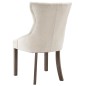 vidaXL Sillas de comedor 2 unidades de tela beige vidaXL Sillas de comedor 2 unidades de tela beige