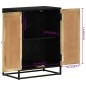 vidaXL Aparador con 2 puertas hierro y madera maciza mango 55x35x75 cm vidaXL Aparador con 2 puertas hierro y madera maciza mango 55x35x75 cm