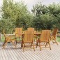 vidaXL Juego de comedor de jardín 7 piezas madera maciza de teca vidaXL Juego de comedor de jardín 7 piezas madera maciza de teca