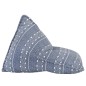 vidaXL Sillón puf de tela patchwork añil vidaXL Sillón puf de tela patchwork añil