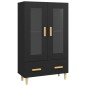 vidaXL Aparador de madera de ingeniería negro 70x31x115 cm vidaXL Aparador de madera de ingeniería negro 70x31x115 cm