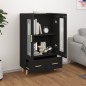 vidaXL Aparador de madera de ingeniería negro 70x31x115 cm vidaXL Aparador de madera de ingeniería negro 70x31x115 cm
