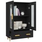 vidaXL Aparador de madera de ingeniería negro 70x31x115 cm vidaXL Aparador de madera de ingeniería negro 70x31x115 cm