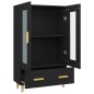 vidaXL Aparador de madera de ingeniería negro 70x31x115 cm vidaXL Aparador de madera de ingeniería negro 70x31x115 cm