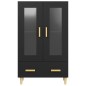 vidaXL Aparador de madera de ingeniería negro 70x31x115 cm vidaXL Aparador de madera de ingeniería negro 70x31x115 cm