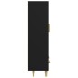 vidaXL Aparador de madera de ingeniería negro 70x31x115 cm vidaXL Aparador de madera de ingeniería negro 70x31x115 cm