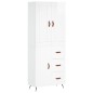 vidaXL Aparador alto madera contrachapada blanco brillo 69,5x34x180 cm vidaXL Aparador alto madera contrachapada blanco brillo 69,5x34x180 cm