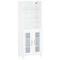 vidaXL Aparador alto madera contrachapada blanco brillo 69,5x34x180 cm vidaXL Aparador alto madera contrachapada blanco brillo 69,5x34x180 cm