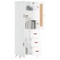 vidaXL Aparador alto madera contrachapada blanco brillo 69,5x34x180 cm vidaXL Aparador alto madera contrachapada blanco brillo 69,5x34x180 cm