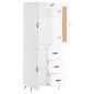 vidaXL Aparador alto madera contrachapada blanco brillo 69,5x34x180 cm vidaXL Aparador alto madera contrachapada blanco brillo 69,5x34x180 cm