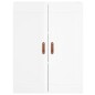 vidaXL Aparador alto madera contrachapada blanco brillo 69,5x34x180 cm vidaXL Aparador alto madera contrachapada blanco brillo 69,5x34x180 cm