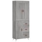 vidaXL Aparador alto madera contrachapada gris sonoma 69,5x34x180 cm vidaXL Aparador alto madera contrachapada gris sonoma 69,5x34x180 cm