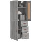 vidaXL Aparador alto madera contrachapada gris sonoma 69,5x34x180 cm vidaXL Aparador alto madera contrachapada gris sonoma 69,5x34x180 cm