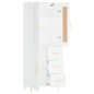 vidaXL Aparador alto madera contrachapada blanco 69,5x34x180 cm vidaXL Aparador alto madera contrachapada blanco 69,5x34x180 cm
