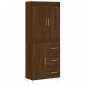 vidaXL Aparador alto madera contrachapada marrón roble 69,5x34x180 cm vidaXL Aparador alto madera contrachapada marrón roble 69,5x34x180 cm