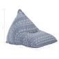 vidaXL Sillón puf de tela patchwork añil vidaXL Sillón puf de tela patchwork añil