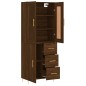 vidaXL Aparador alto madera contrachapada marrón roble 69,5x34x180 cm vidaXL Aparador alto madera contrachapada marrón roble 69,5x34x180 cm