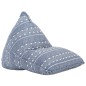 vidaXL Sillón puf de tela patchwork añil vidaXL Sillón puf de tela patchwork añil