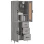 vidaXL Aparador alto madera contrachapada gris sonoma 69,5x34x180 cm vidaXL Aparador alto madera contrachapada gris sonoma 69,5x34x180 cm