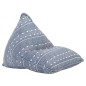 vidaXL Sillón puf de tela patchwork añil vidaXL Sillón puf de tela patchwork añil