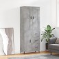 vidaXL Aparador alto madera contrachapada gris hormigón 69,5x34x180 cm vidaXL Aparador alto madera contrachapada gris hormigón 69,5x34x180 cm