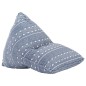 vidaXL Sillón puf de tela patchwork añil vidaXL Sillón puf de tela patchwork añil
