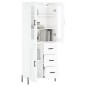 vidaXL Aparador alto madera contrachapada blanco brillo 69,5x34x180 cm vidaXL Aparador alto madera contrachapada blanco brillo 69,5x34x180 cm