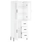 vidaXL Aparador alto madera contrachapada blanco brillo 69,5x34x180 cm vidaXL Aparador alto madera contrachapada blanco brillo 69,5x34x180 cm