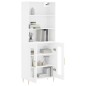 vidaXL Aparador alto madera contrachapada blanco brillo 69,5x34x180 cm vidaXL Aparador alto madera contrachapada blanco brillo 69,5x34x180 cm