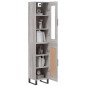vidaXL Aparador alto madera contrachapada gris Sonoma 34,5x34x180 cm vidaXL Aparador alto madera contrachapada gris Sonoma 34,5x34x180 cm