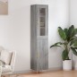 vidaXL Aparador alto madera contrachapada gris Sonoma 34,5x34x180 cm vidaXL Aparador alto madera contrachapada gris Sonoma 34,5x34x180 cm