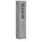 vidaXL Aparador alto madera contrachapada gris Sonoma 34,5x34x180 cm vidaXL Aparador alto madera contrachapada gris Sonoma 34,5x34x180 cm