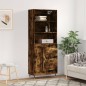 vidaXL Aparador alto madera contrachapada roble ahumado 69,5x34x180 cm vidaXL Aparador alto madera contrachapada roble ahumado 69,5x34x180 cm