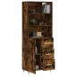 vidaXL Aparador alto madera contrachapada roble ahumado 69,5x34x180 cm vidaXL Aparador alto madera contrachapada roble ahumado 69,5x34x180 cm
