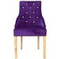 vidaXL Silla de comedor 2 uds madera roble maciza y terciopelo morado vidaXL Silla de comedor 2 uds madera roble maciza y terciopelo morado
