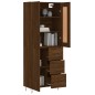 vidaXL Aparador alto madera contrachapada marrón roble 69,5x34x180 cm vidaXL Aparador alto madera contrachapada marrón roble 69,5x34x180 cm