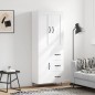 vidaXL Aparador alto madera contrachapada blanco 69,5x34x180 cm vidaXL Aparador alto madera contrachapada blanco 69,5x34x180 cm