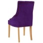 vidaXL Silla de comedor 2 uds madera roble maciza y terciopelo morado vidaXL Silla de comedor 2 uds madera roble maciza y terciopelo morado