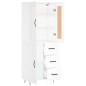 vidaXL Aparador alto madera contrachapada blanco 69,5x34x180 cm vidaXL Aparador alto madera contrachapada blanco 69,5x34x180 cm
