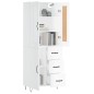 vidaXL Aparador alto madera contrachapada blanco brillo 69,5x34x180 cm vidaXL Aparador alto madera contrachapada blanco brillo 69,5x34x180 cm