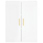 vidaXL Aparador alto madera contrachapada blanco brillo 69,5x34x180 cm vidaXL Aparador alto madera contrachapada blanco brillo 69,5x34x180 cm