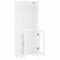vidaXL Aparador alto madera contrachapada blanco brillo 69,5x34x180 cm vidaXL Aparador alto madera contrachapada blanco brillo 69,5x34x180 cm