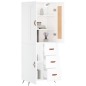 vidaXL Aparador alto madera contrachapada blanco 69,5x34x180 cm vidaXL Aparador alto madera contrachapada blanco 69,5x34x180 cm