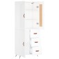 vidaXL Aparador alto madera contrachapada blanco 69,5x34x180 cm vidaXL Aparador alto madera contrachapada blanco 69,5x34x180 cm
