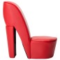vidaXL Sillón con forma de zapato de tacón cuero sintético rojo vidaXL Sillón con forma de zapato de tacón cuero sintético rojo