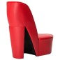vidaXL Sillón con forma de zapato de tacón cuero sintético rojo vidaXL Sillón con forma de zapato de tacón cuero sintético rojo