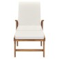 vidaXL Tumbona con cojín madera maciza de teca crema vidaXL Tumbona con cojín madera maciza de teca crema