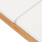 vidaXL Tumbona con cojín madera maciza de teca crema vidaXL Tumbona con cojín madera maciza de teca crema