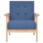 vidaXL Sillón de tela azul vidaXL Sillón de tela azul