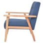 vidaXL Sillón de tela azul vidaXL Sillón de tela azul